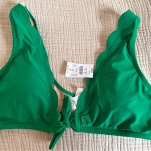 J. Crew Green Bikini Top